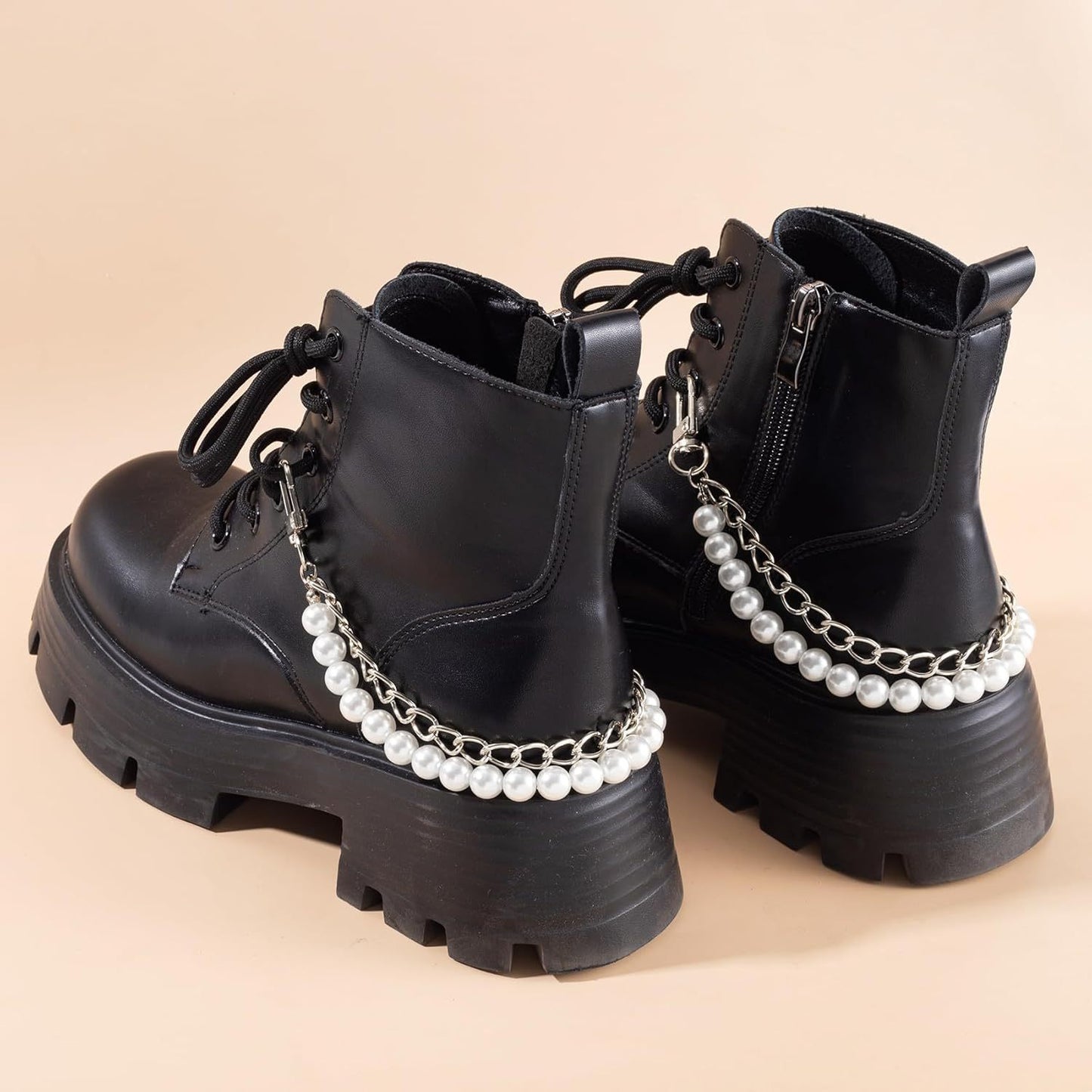 Pearl Double Chain, Anti-Lost Lanyard for Phone, Water Bottle or Bag Decoration