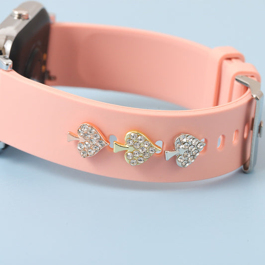 Silicone Strap Decorative Charms, Rivet-Style Metal Accessories for Smartwatch Bands