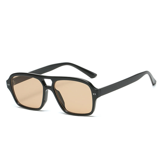 'Daph' Retro Double Bridge Polygonal Sunglasses for Women and Men