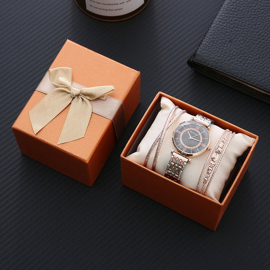 Roman scale diamond female watch alloy bracelet gift