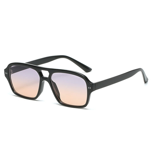 'Daph' Retro Double Bridge Polygonal Sunglasses for Women and Men