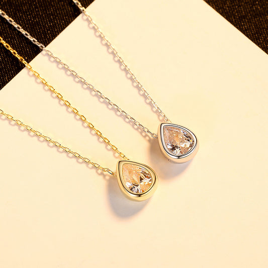 Sterling Silver Pendant Necklace for Women, Gold or Platinum Style