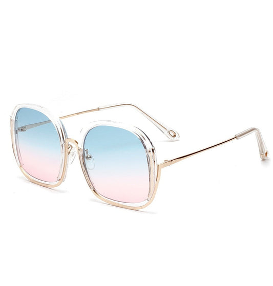 'Olivia' Large Colorful Half-Frame Sunglasses for Women
