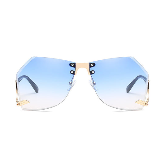 Irregular Rimless Sunglasses for Women