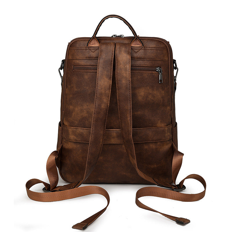 Retro College Students' Backpack Trendy High Sense Bag