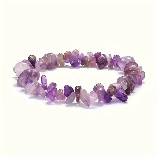 Natural Amethyst Crystal Bud Necklace, Raw Irregular Stone Pendant