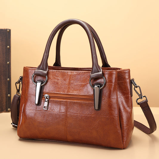 New Retro Contrasting Color Large Capacity Bag