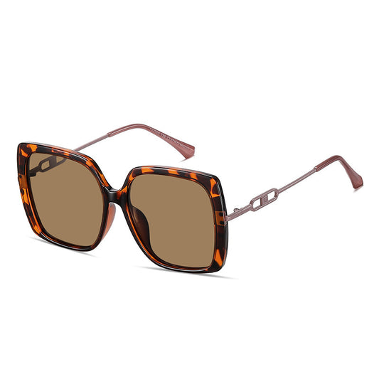 Large Metal Framed Polarized Driving Sunglasses for Women