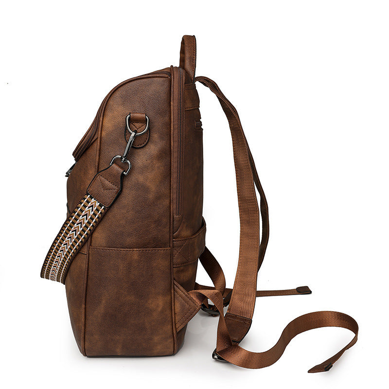 Retro College Students' Backpack Trendy High Sense Bag