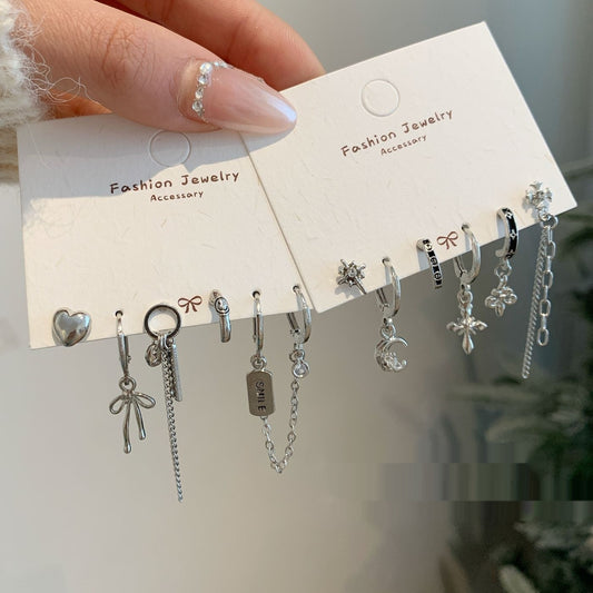 Minimalist Ear Clip Set for Women, Romantic Love-Inspired Design
