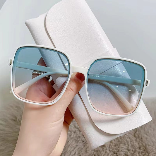 Oversized Gradient Sunglasses, Luxury Inspired Look for Fashion Women, UV400 Protection