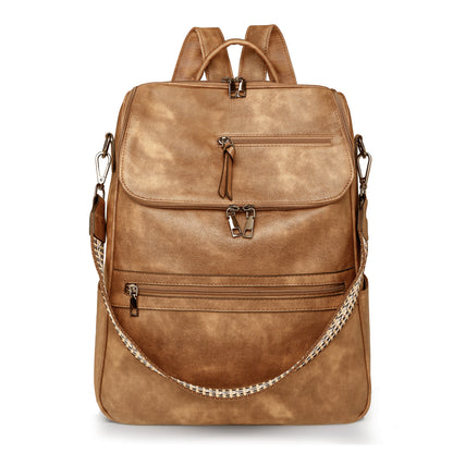 Retro College Students' Backpack Trendy High Sense Bag